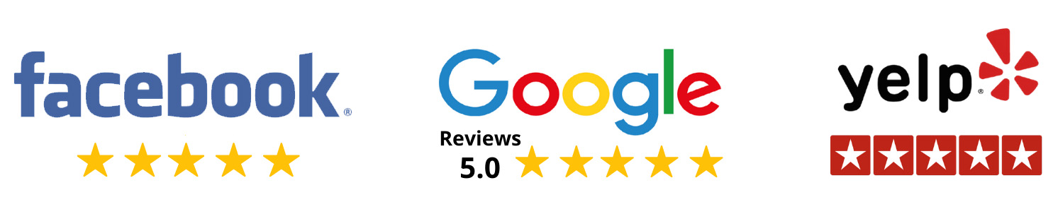 Facebook, Google, Yelp reviews & star ratings